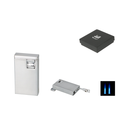 Winjet Αναπτήρας 2 Jet Chrome Brushed Με Punch 221074